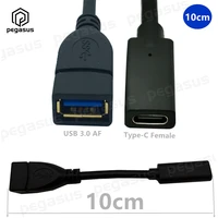 10cm usb3 1 usb c type c female to usb 3 0 a female otg data cable for macbook tablet