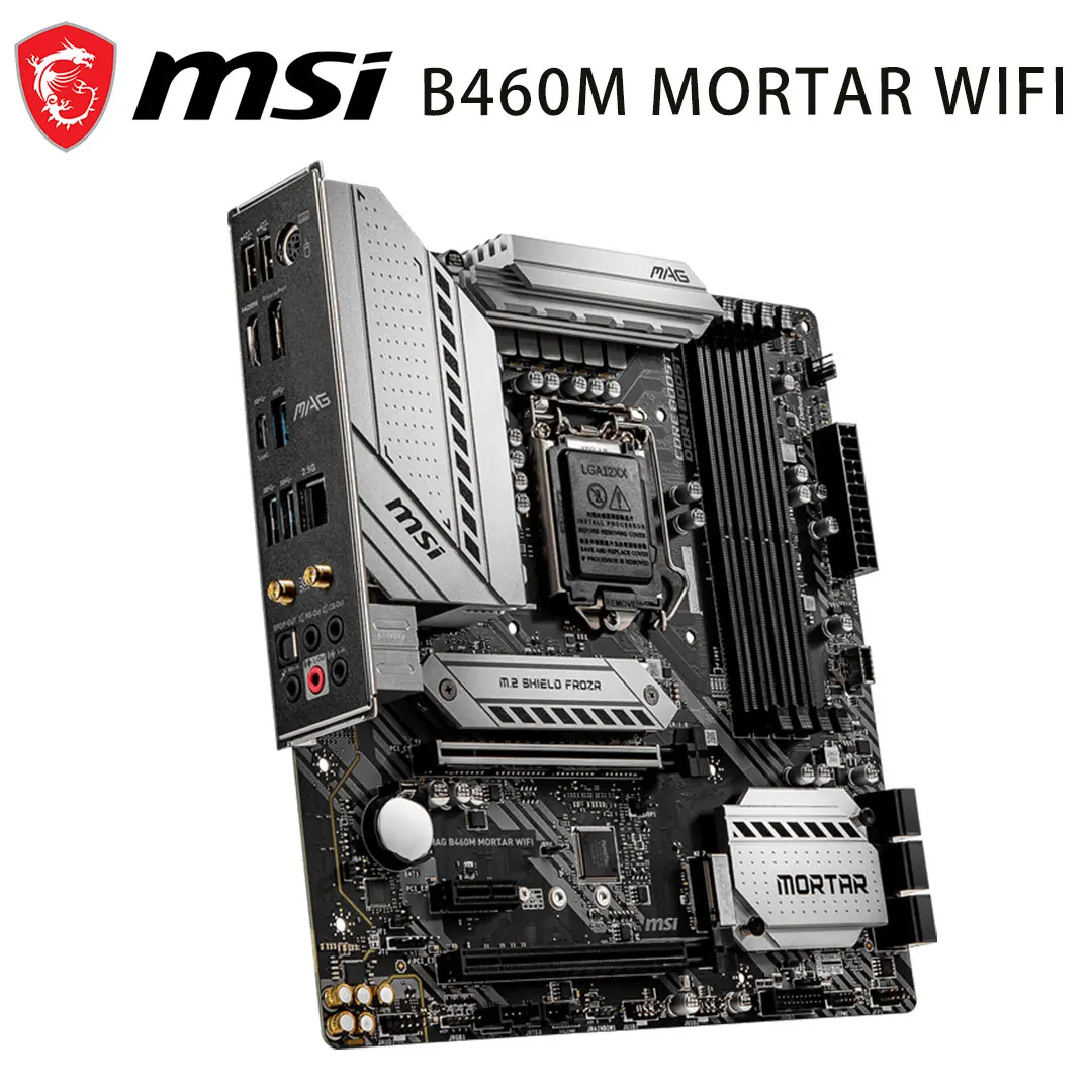 Günstig Mainboard MSI B460M MÖRTEL WIFI Sockel LGA 1200 DDR4 128GB PCI-E 3,0 USB 3,0 Intel B460 Neue Desktop Micro ATX Drahtlose Bluetooth