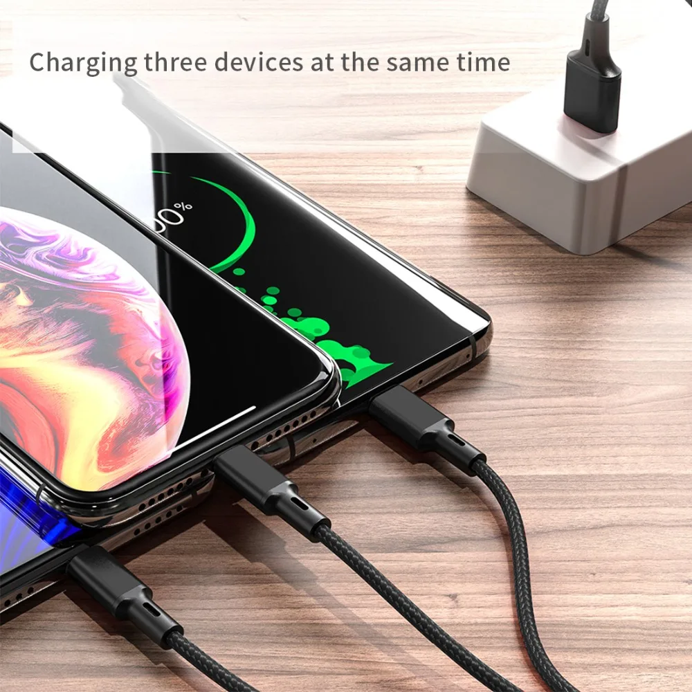 3 в 1 USB кабель для мобильного телефона Micro usb type C зарядный кабель для смартфона зарядный кабель Micro зарядный usb-шнур