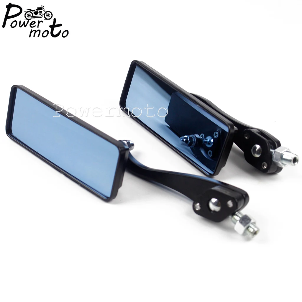 Мотоциклетные пользовательские черные прямоугольные боковые зеркала для Honda Yamaha