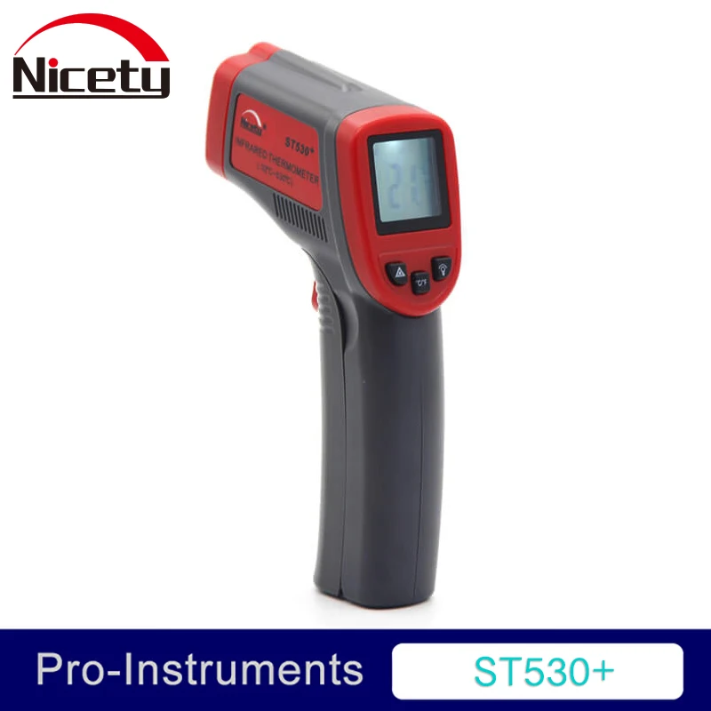 Приятный ST530+ цифровой инфракрасный термометр для приготовления пищи-32C~+ 550C(-25.6F~+ 986F) излучательная способность 0,95 12:1 гр