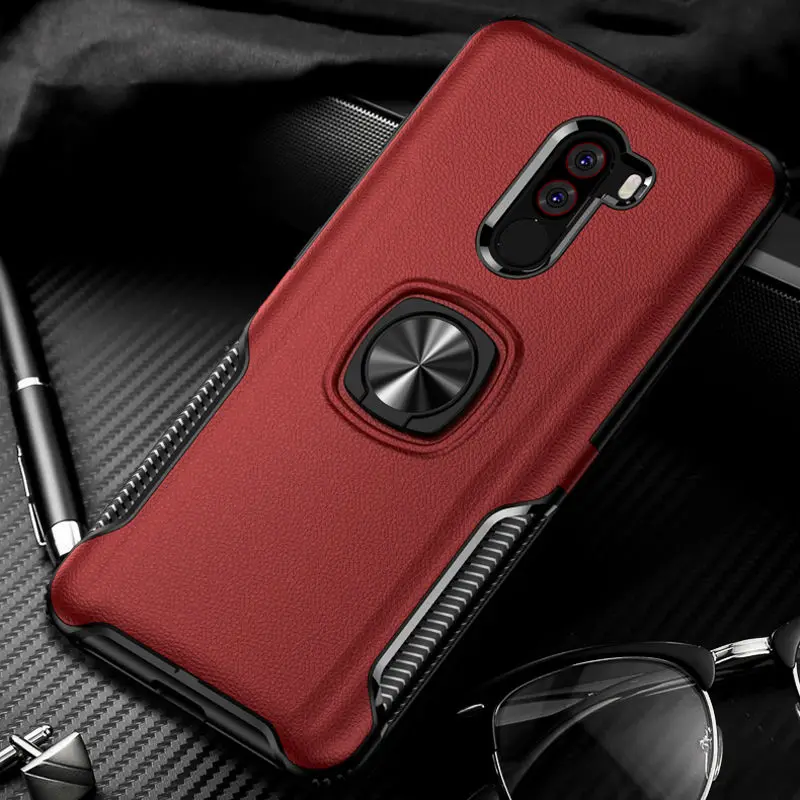 Red Противоударный защитный чехол для Xiao mi Red mi Note 5 Pro 4 4X Note5 Note4 X чехол с кольцом-держателем для Xiaomi mi 9 8 mi 9 SE A2 Xio mi - Цвет: Red