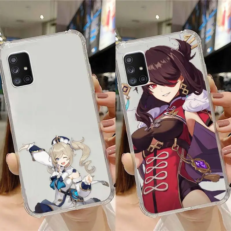 

Genshin impact Fashion design Phone Case Transparent For Samsung Note A 7 8 9 10 20 50 51 71 90 20 11 81 e LITE Ultra PRO