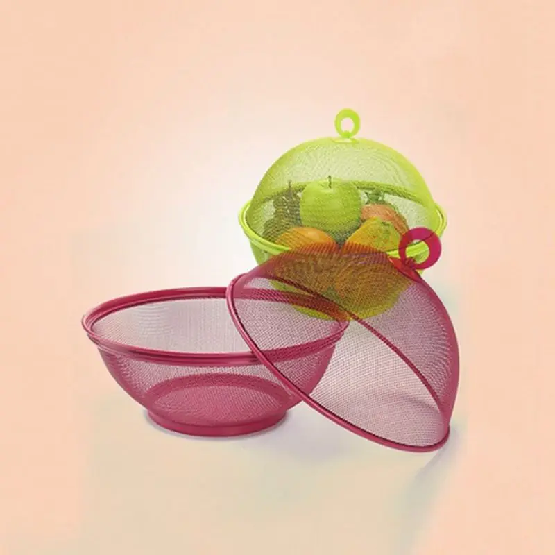 

Ran color Mesh Iron Fruit Basket Storage Kitchen Rack Storage Dining Table Decoration Collecting Box