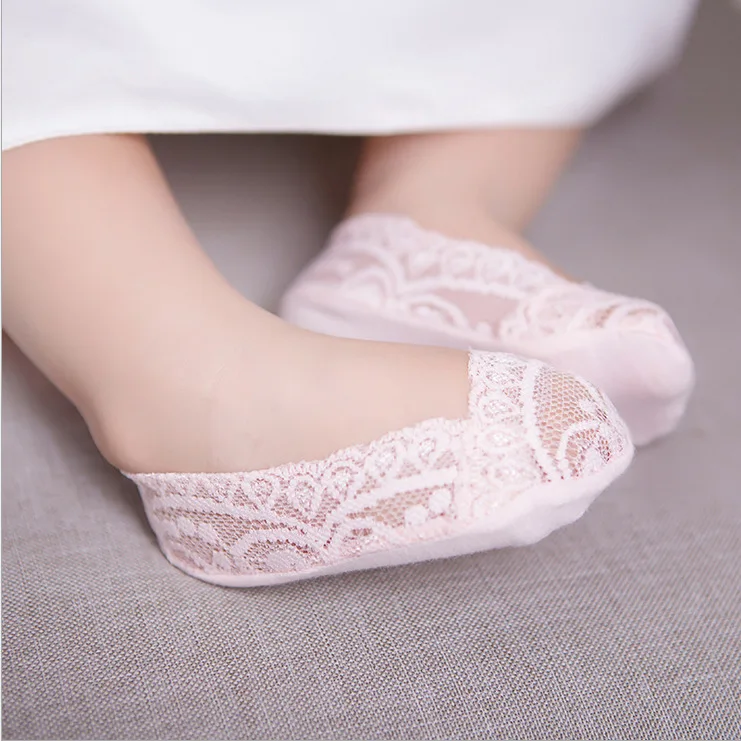 От 1 до 6 лет носки башмачки для малышей короткие с вырезами и кружевами