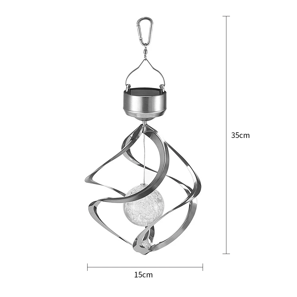 На солнечных батареях ветряных колокольчиков светильник подвесной светодиодный