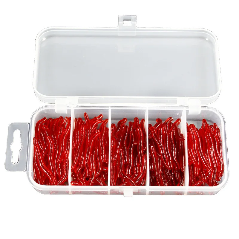 Мягкая приманка для рыбной ловли имитация дождевого червя 200 бар коробка