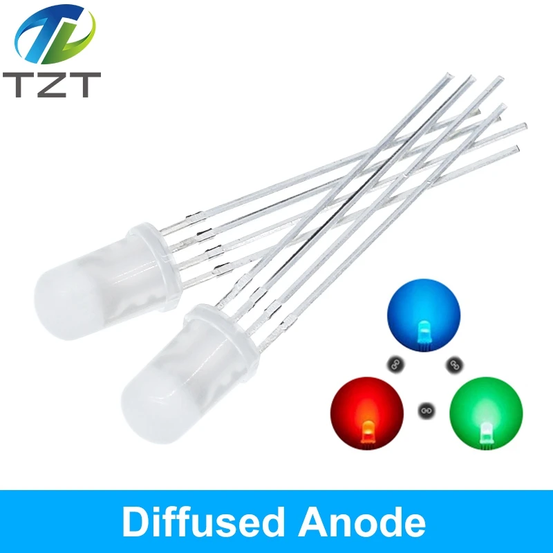 10 шт 5 мм RGB светодиодный общий анод/общий анод Tri Цвет излучающие диоды f5
