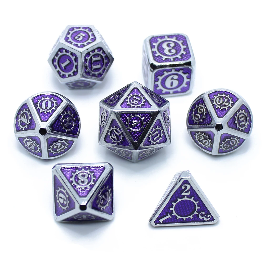 2019 DnD металлические кубики RPG MTG italiics с шрифтом включая кости разные цвета D4 D6 D8 D10