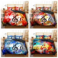 new pattern 3d digital musical note printing duvet cover set 1 quilt cover 12 pillowcases single twin double full queen king