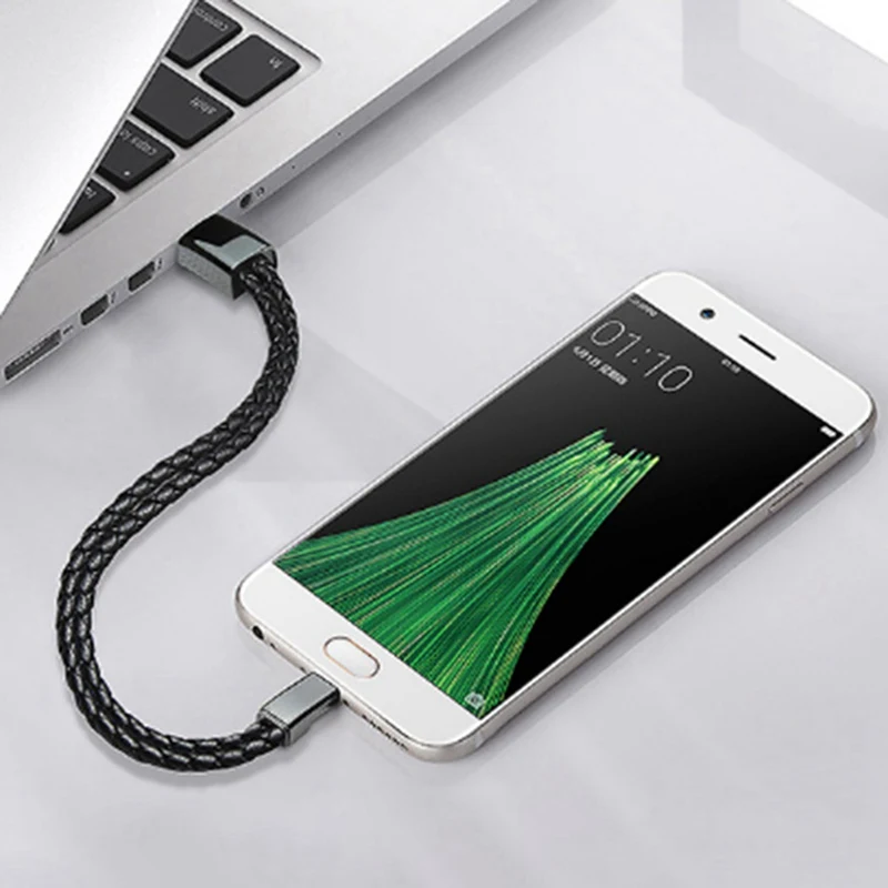 Портативный кожаный мини микро-usb браслет зарядное устройство кабель для зарядки и синхронизации данных для iPhone6 6s Android type-C телефонный кабель