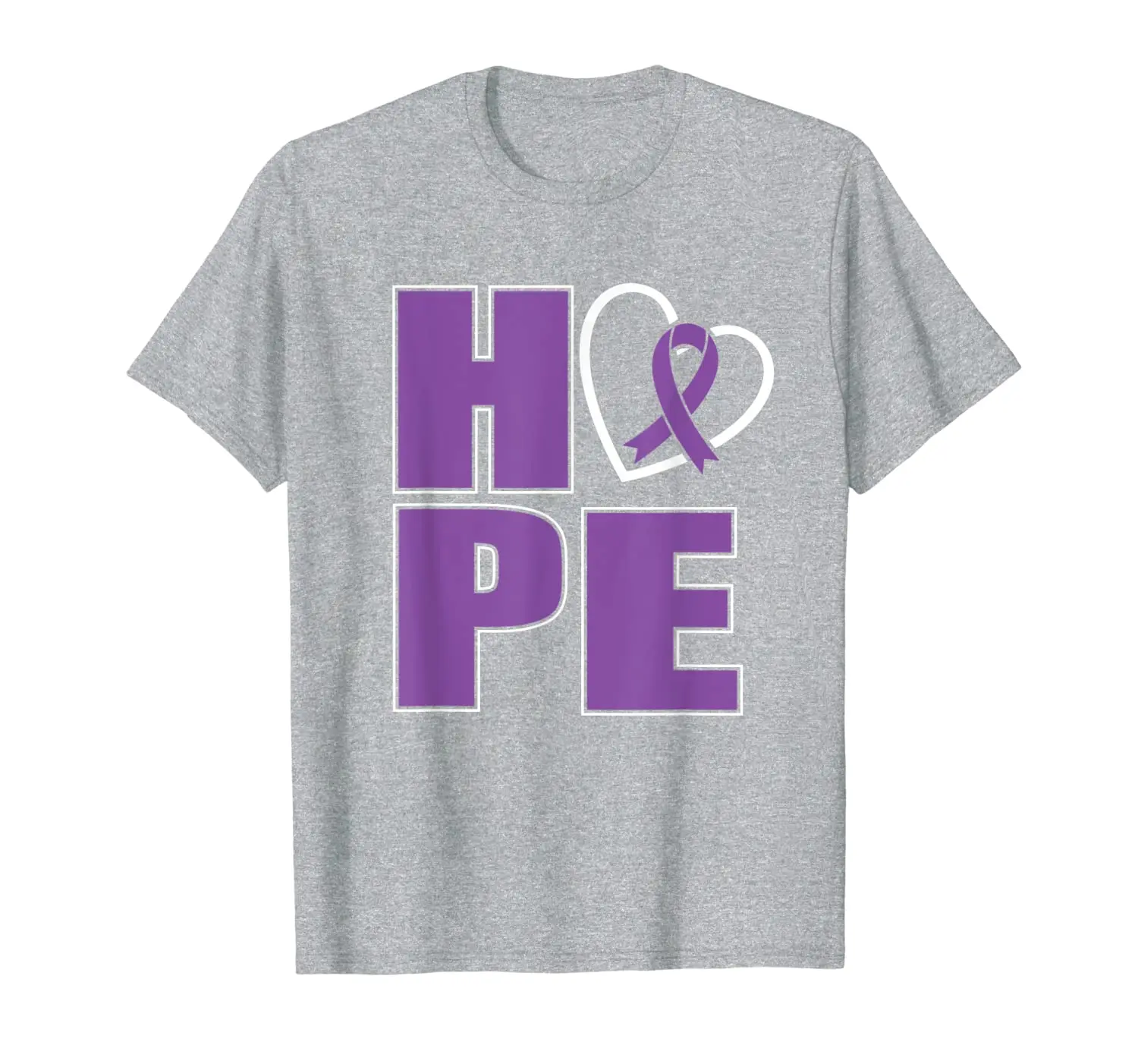 

Hope Heart Pancreas Cancer Awareness Ribbon Gifts T-Shirt