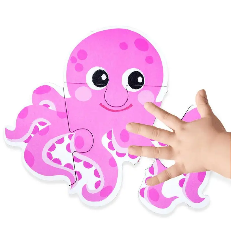 Детская креативная железная коробка игрушка 6 в 1 пазл для раннего развития