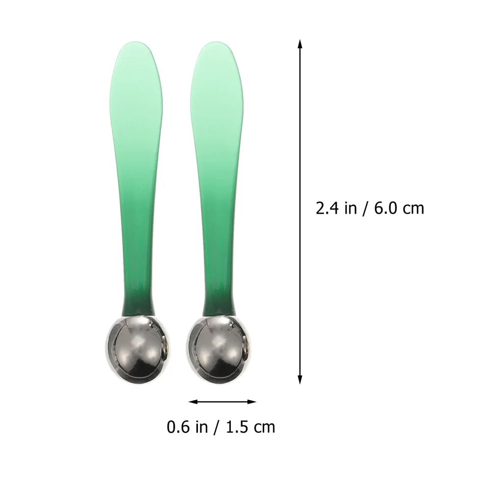 

5pcs Eye Cream Spoon Makeup Spoon Facial Mask Face Cream Sticks (Green)