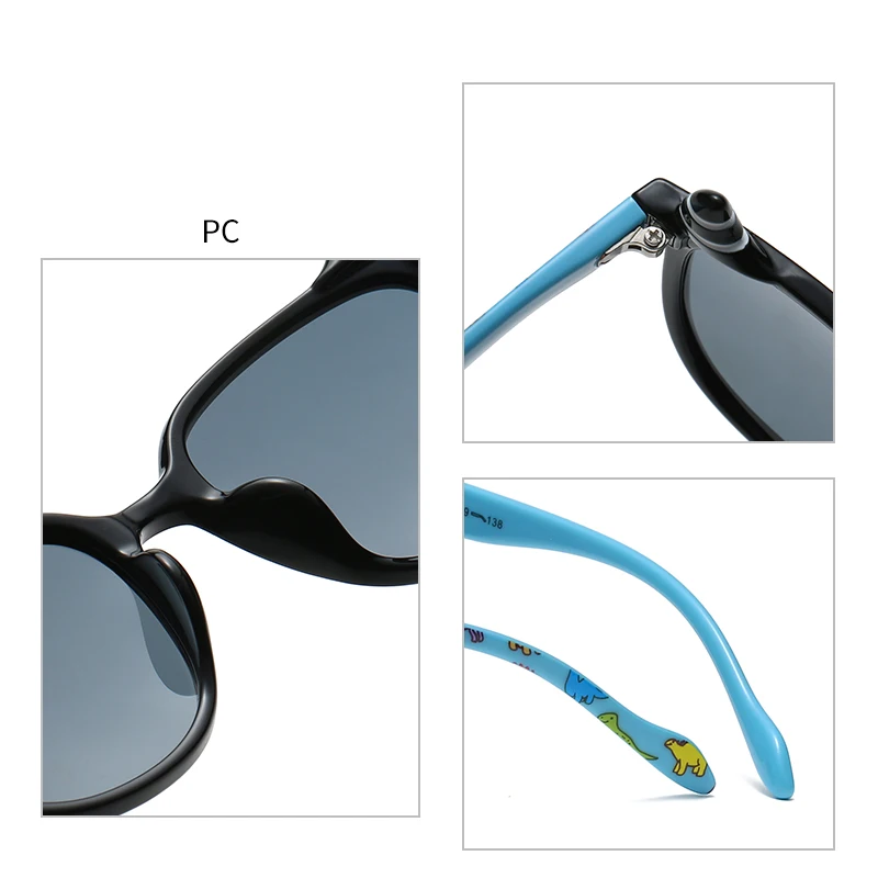 

Square Polarized Sunglasses Kids Girls Boys Children Sun Glasses PC UV Protection Gradient Eyeglasses Eyewear High Quality