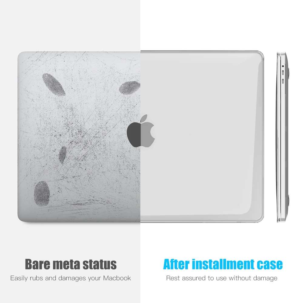 Для нового MacBook Pro 13 3 дюйма 2020 чехол для ноутбука прозрачный жесткий защитный с