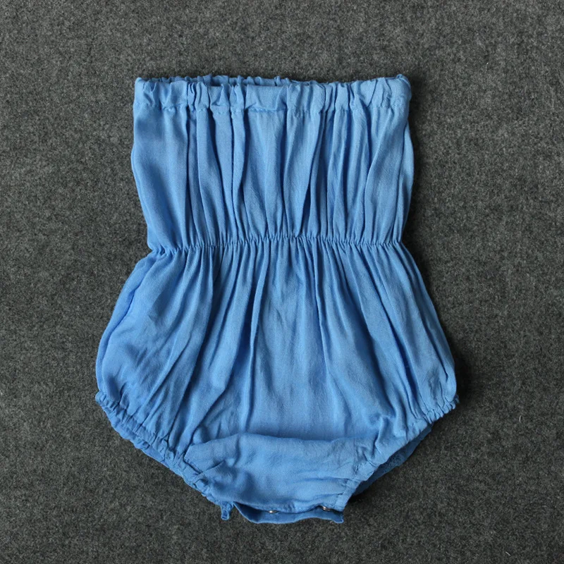 INS/Модная одежда для маленьких девочек джинсовый хлопковый комбинезон без