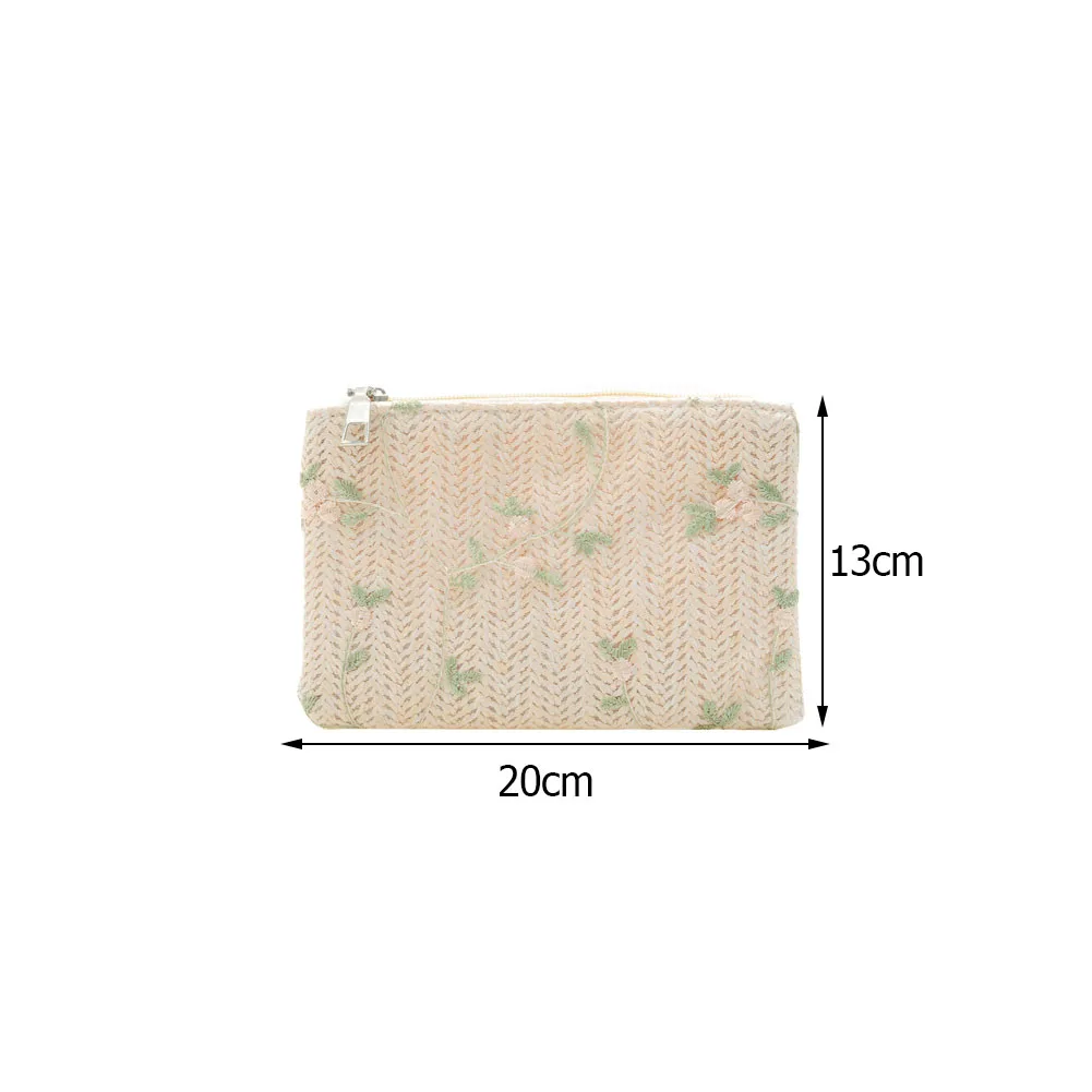 

Summer Clutch Bags for Women 2021 Trend Lace Woven Wallet Purses and Handbag Flower Embroidery Casual Ladies Female Money Bag
