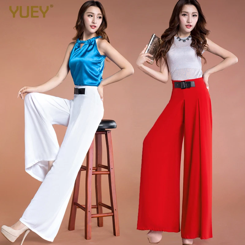 Брюки женские шифоновые плиссированные с широкими штанинами Модные свободные