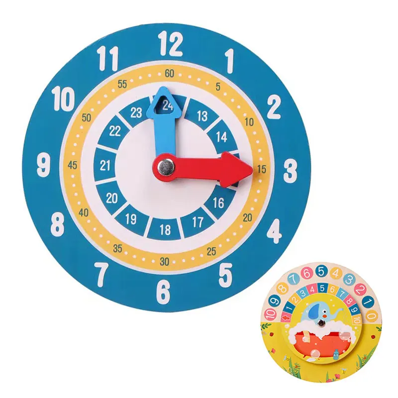 Детские часы Монтессори модель развивающие игрушки деревянные Когнитивное