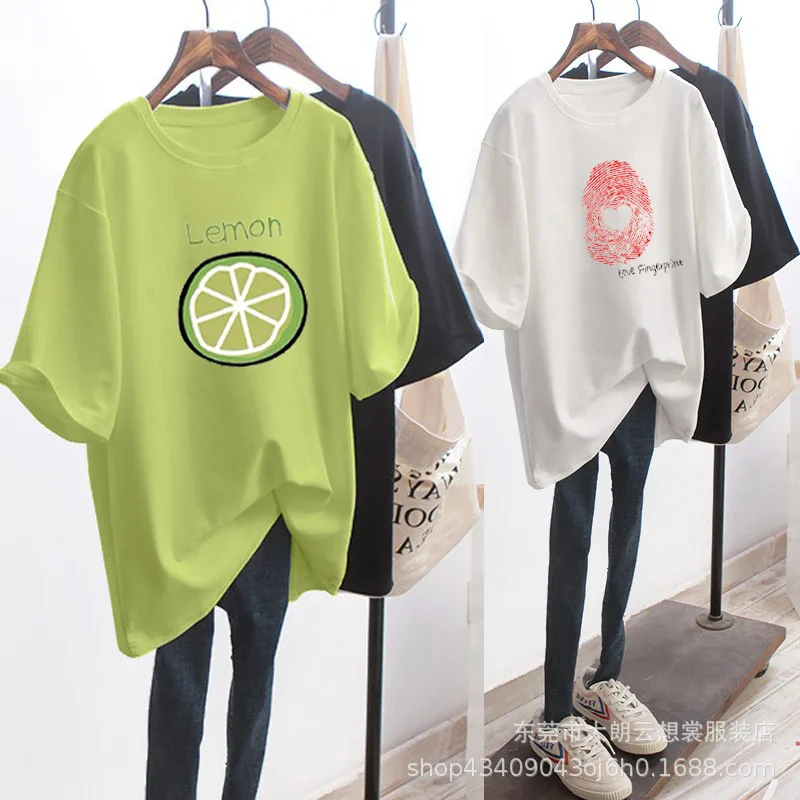 

2021 new women's short sleeve base shirt loose size women's T-shirt fashion versatile stall wholesale