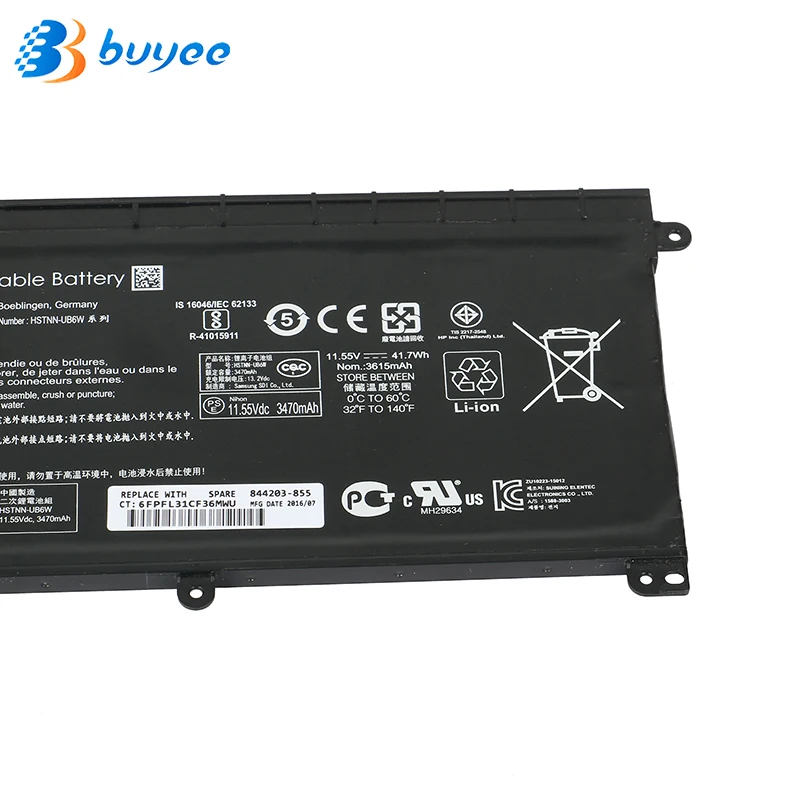 Оригинальный аккумулятор BI03XL для HP Pavilion X360 13-U100TU U113TU U169TU HSTNN-UB6W Stream 14-AX010wm 14-AX020wm -