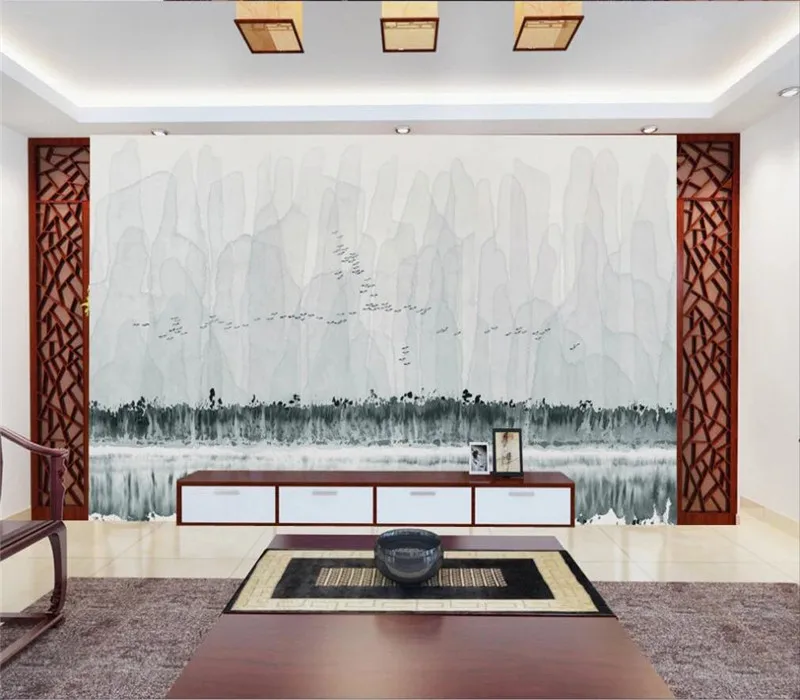 Большие Настенные обои на заказ абстрактная роспись свободные чернила китайская