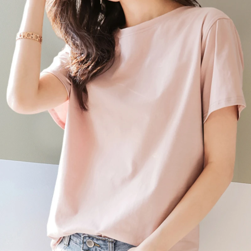 

Tops Blue T Shirt Women Short Sleeve Tshirt fuchsia