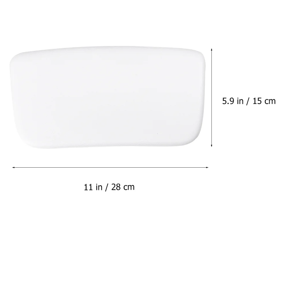 

Bathtub Pillow Adsorptive Pu Square Home Spa Headrest Pillow for Relief Relaxation (White)
