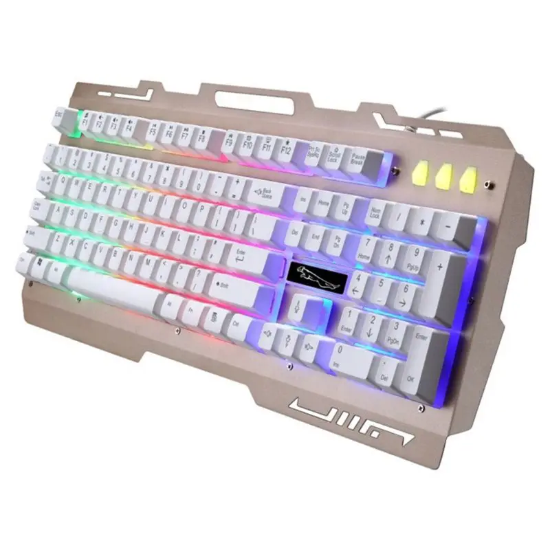 

X7AA Wired USB RGB Gaming Keyboard Colorful LED Backlit Desktop Computer Gaming Keyboad Cool Lighted Laptop Keypad