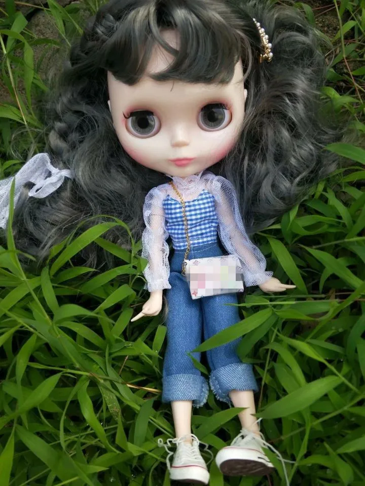 Одежда для кукол Blythes милый комплект из 3 предметов: пояс с джокером + сетчатая