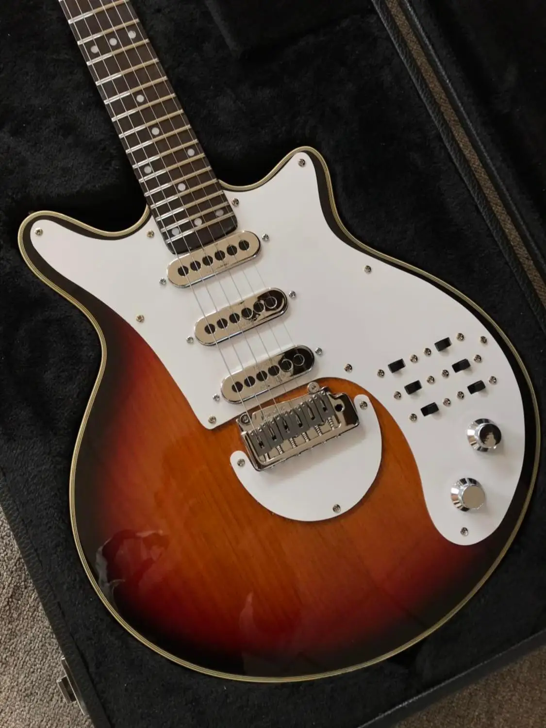 Китай белый Brian May Electirc гитары 24 лада красная Черепаха ракушка Pickguard 3 ожога три