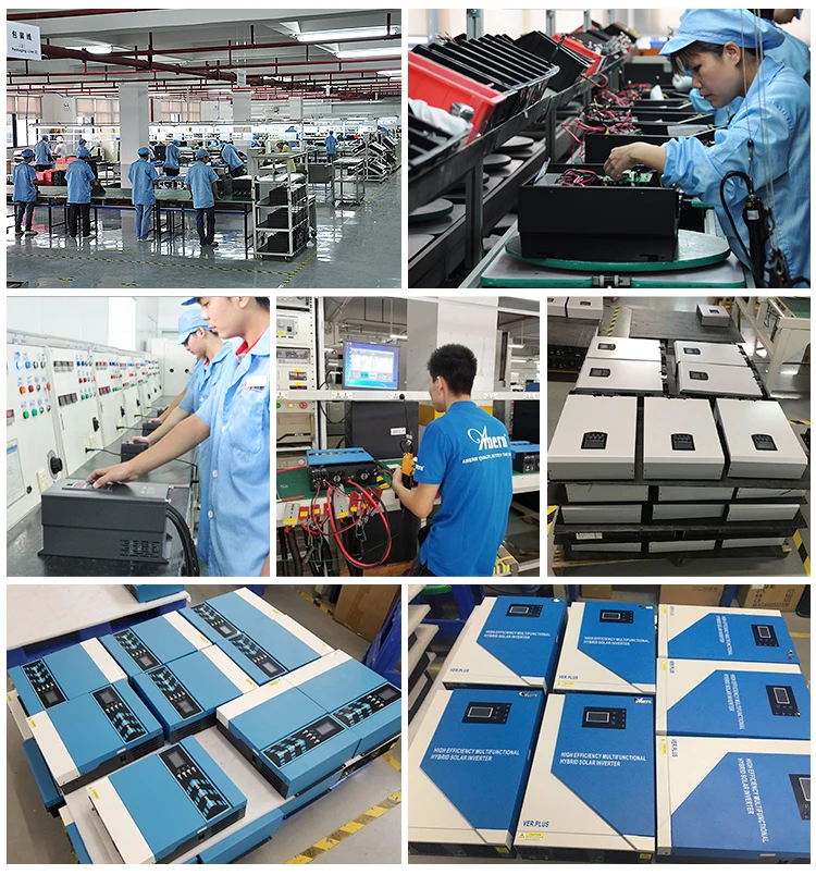 

Anern 5500W Solar Inverter MPPT Pure Sine Wave 230VAC Solar Smart Charge Controller Hybrid Inverter with LCD Control Module