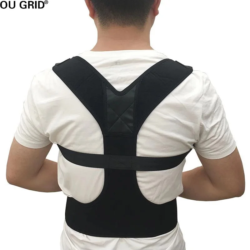 

Fully Adjustable Magnetic Orthopedic Back Brace Posture Corrector For Men Women w Lumbar Support Belt - Shoulder, Neck, Upper