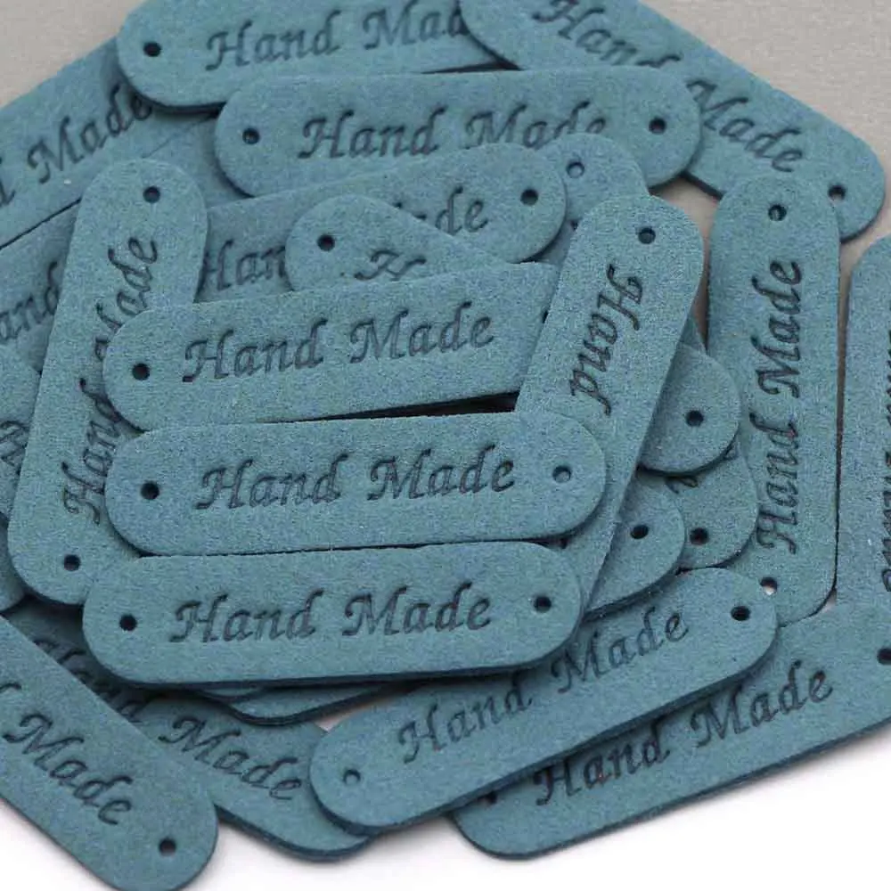 20 шт. кожаные этикетки для этикеток ручной работы ярлыки темно-синего цвета