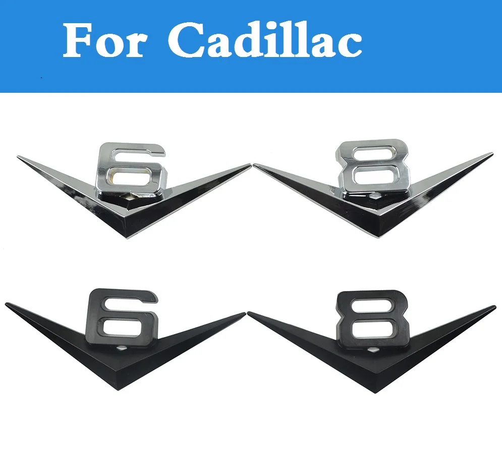 3D Metal Car Styling V6 V8 Engine Displacement Sticker for Cadillac ATS ATS-V BLS CT6 CTS CTS-V De Ville DTS ELR SRX STS XLR XTS |