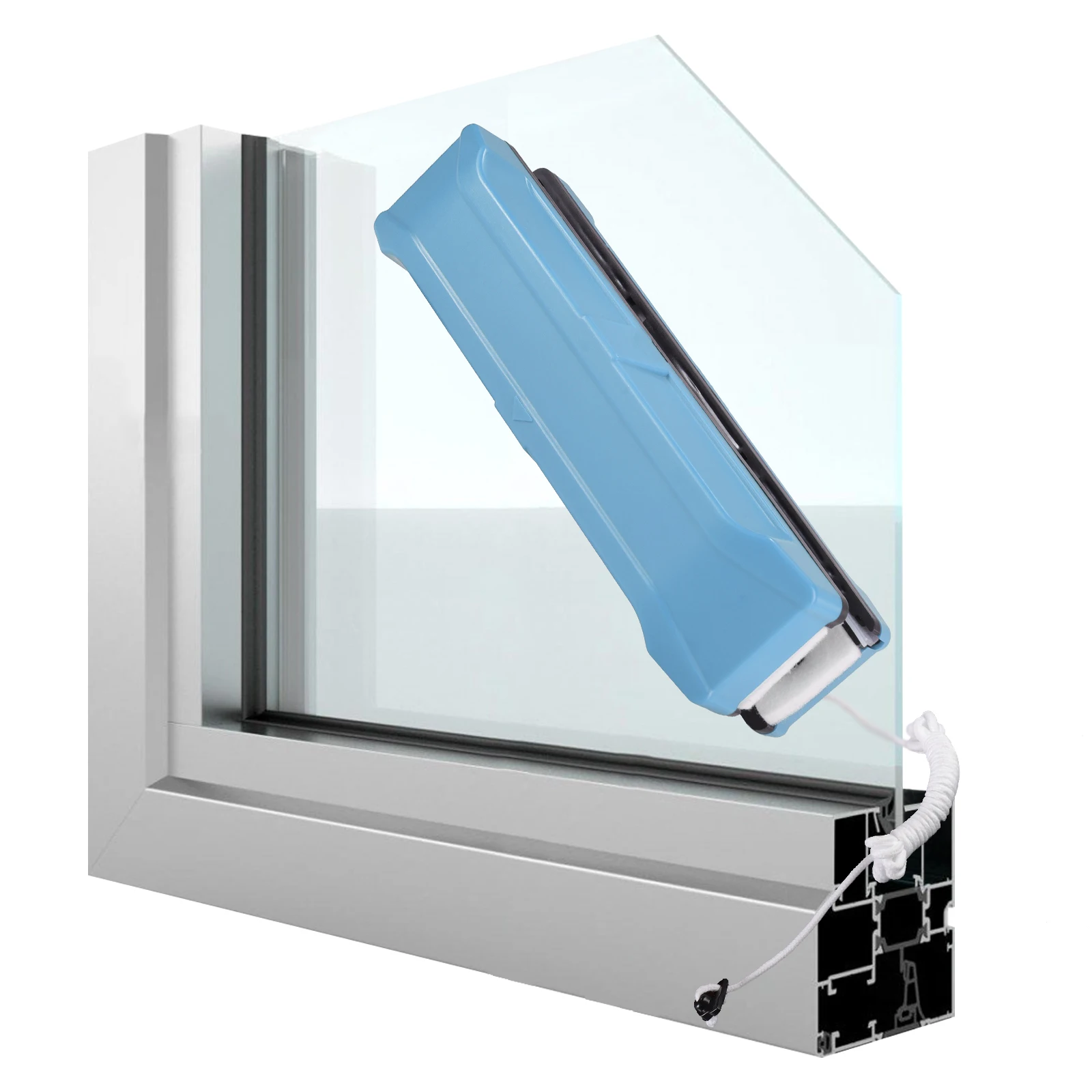Limpiador magn&eacute;tico de vidrio para ventana, herramienta de limpieza del hogar, limpiaparabrisas magn&eacute;tico de doble cara, cepillo de vidrio magn&eacute;tico para lavar-2