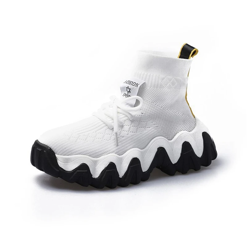 Новинка 2020 модные удобные сетчатые Туфли-носки женская обувь Дышащие Высокие