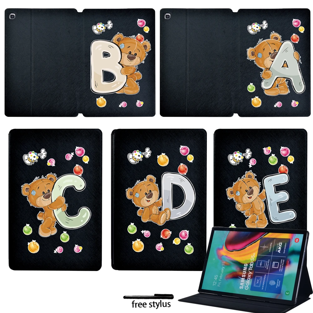 

Tablet Cover Case for Samsung Galaxy Tab S4 T830 T835/Tab S6 T860 T865 10.5"/Tab S7 T870 T875 11" Letter Series Leather Case