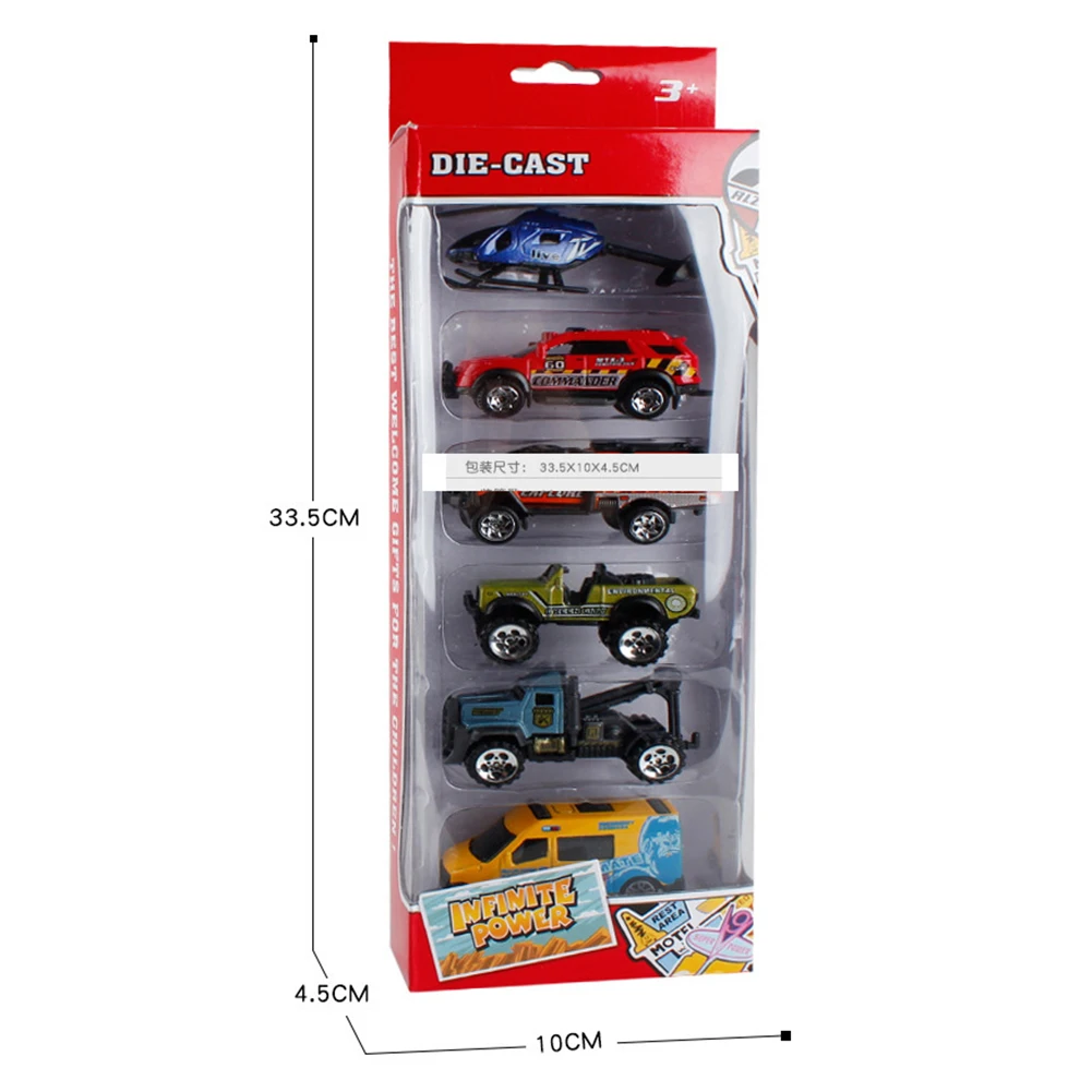 

6Pcs Kids Metal Mini Diecast Militarial Fire Fighting Racing Car Vehicle Model Toy Diecast Vehicle Alloy Toys For Children