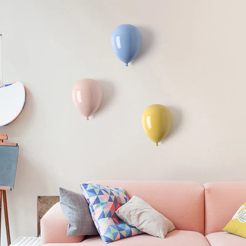 Globo de cer&aacute;mica de modelado para colgar en la pared, arte montado en la pared, sala de estar adorno para, dormitorio de ni&ntilde;os, decoraci&oacute;n del hogar, regalos de amigos-1