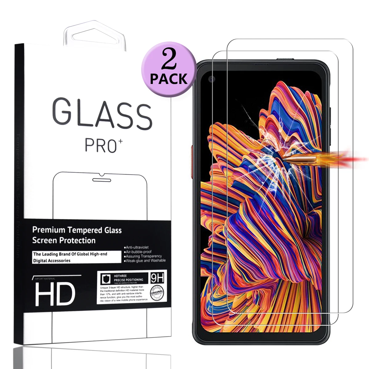 Защитное стекло для Samsung Galaxy Xcover Pro 5 закаленное 5|Защитные стёкла и плёнки