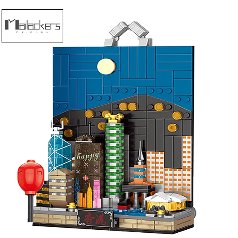 

City House Street View Sights Modular Building Blocks Creator Expert Assembly Square Architecture View Bricks Toys For Childrens