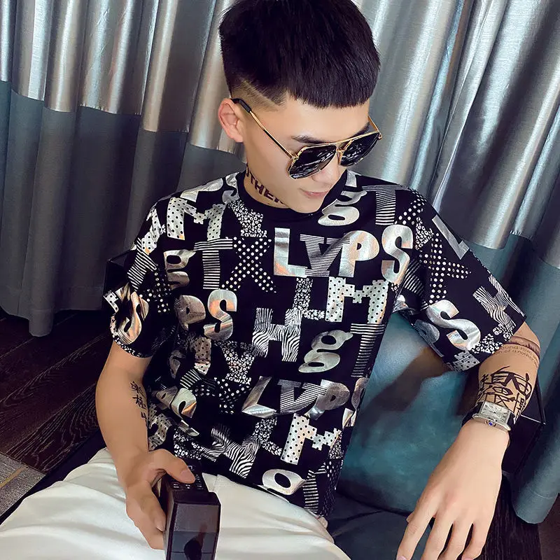 

2020-Men's short-sleeved men's trendy personality street youth t-shirt