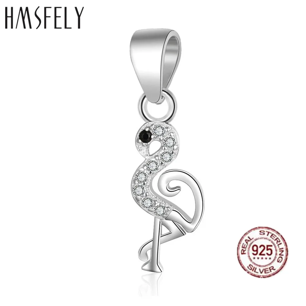 HMSFELY 925 Серебряное ожерелье подвеска Фламинго сделай сам браслет аксессуары