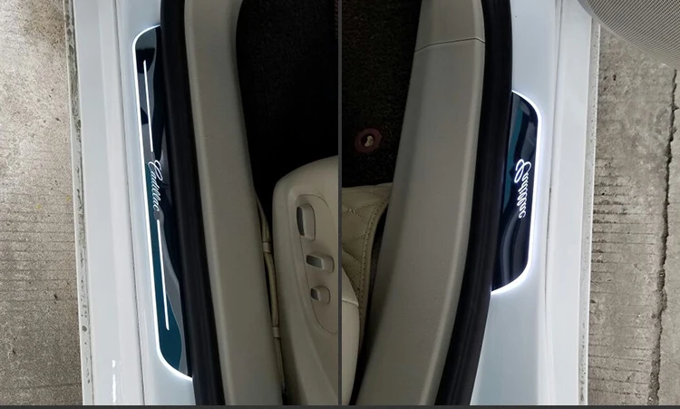 

Osmrk Threshold led bar door sill plate scuff for land rover range rover evoque dynamic trim welcome light Infrared sensor