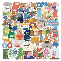 50pcs kawaii bear stickers ins style comics decorative for laptop moto skateboard luggage refrigerator notebook toy catoon gifts