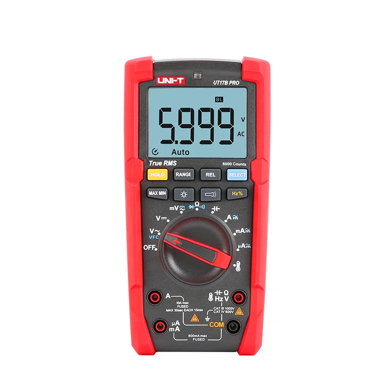 

UNI-T UT15B UT17B Pro True RMS Digital Multimeter Auto Range Tester 60Mohm Anti-burn VFC Hz Capacitor Resistor Multi Meter