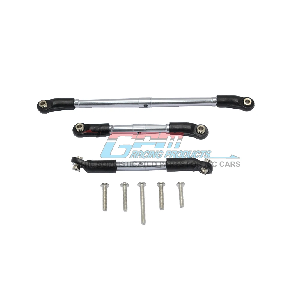 Barra de amarre de direcci&oacute;n delantera y trasera para coche, accesorio de aleaci&oacute;n de aluminio y Metal GPM, con soporte para 1/10 TRAXXAS TRX4 Defender TRX6 G63-1