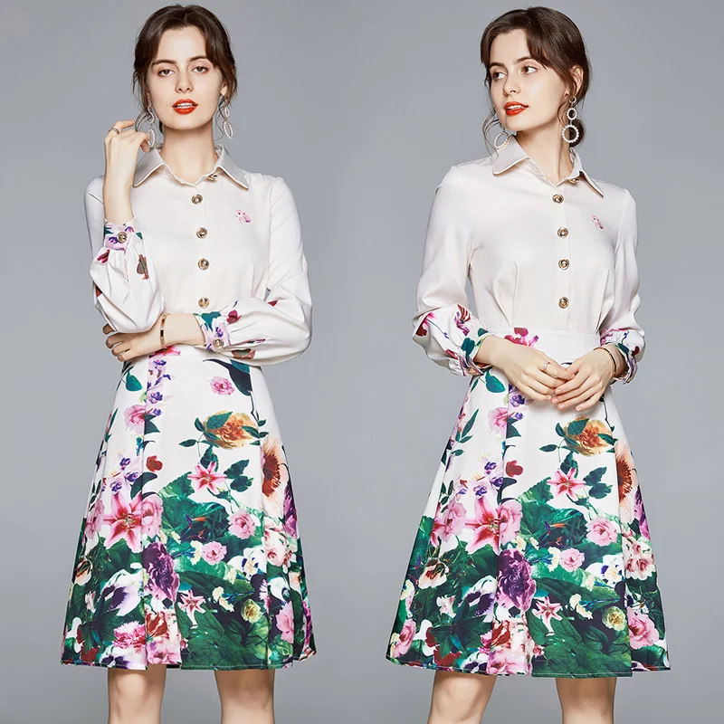 Banulin 2020 Сезон весна осень Модные Runway женское платье миди с длинным рукавом